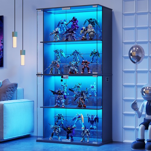 Tier glass display cabinet - 4-tier,