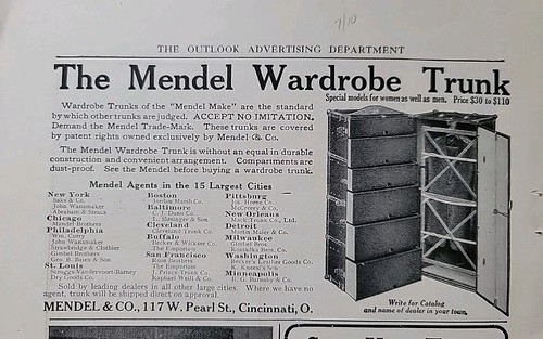 1947 mendel wardrobe trunk - mendel,