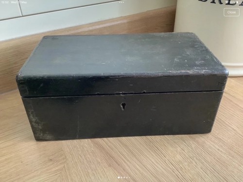 Antique dovetailed wooden box - dovetailed,
