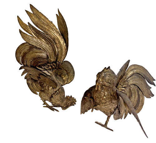Large vintage silver brass - silver,