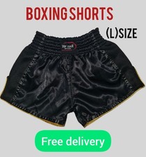 Boxing Shorts for Kickboxing, MMA, Gym, Muay Thai, Black Shorts, Trunks for MEN