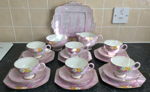 Deco paragon pink yellow - yellow, white