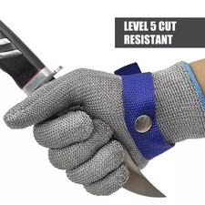 Stainless Steel Work Safety Cut Resistant Chain Mail Mesh Protective Glove #