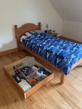 single bed frame with storage drawer for kids