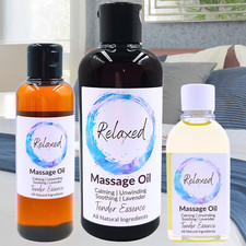 Relaxed Lavender Massage Oil Blend, Calming Sleep Aid. 100% Pure. Natural