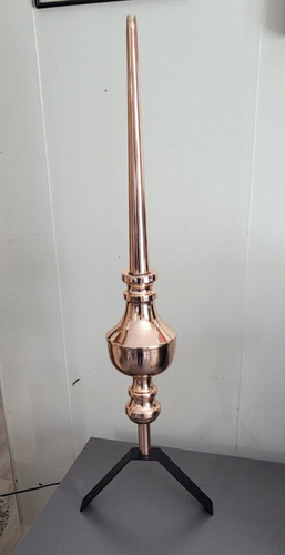 Copper finial with - copper, finial,
