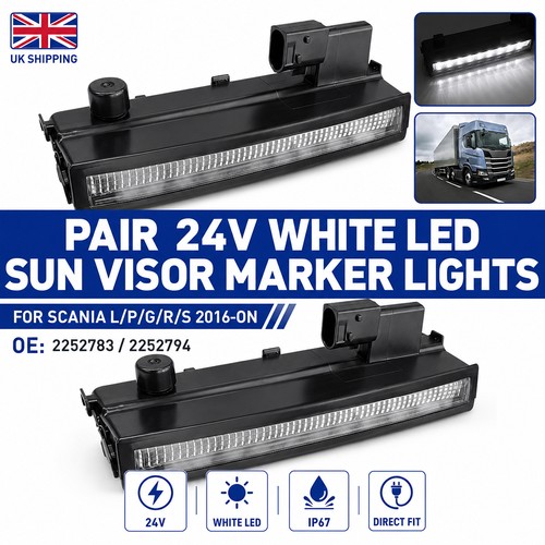 2pcs white led - white, top