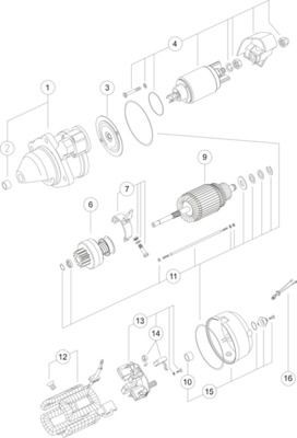 Starter 9mm bore diameter - 10.9mm,