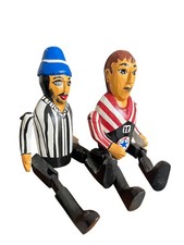 Sam Fender Shelf Sitter Dangling Legs Wooden Johnny Blue Hat Carved Ornament