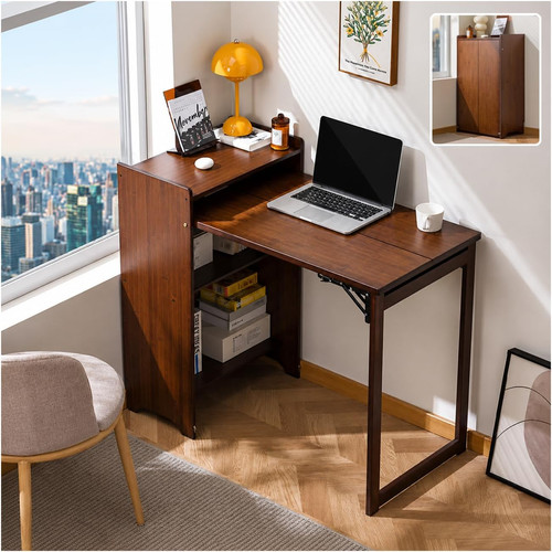 Bamboo folding desk with - bamboo,