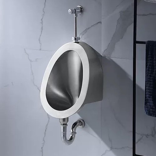 Urinals oval silver stainless - urinals,
