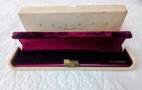 Vintage bulova purple velvet - bulova,
