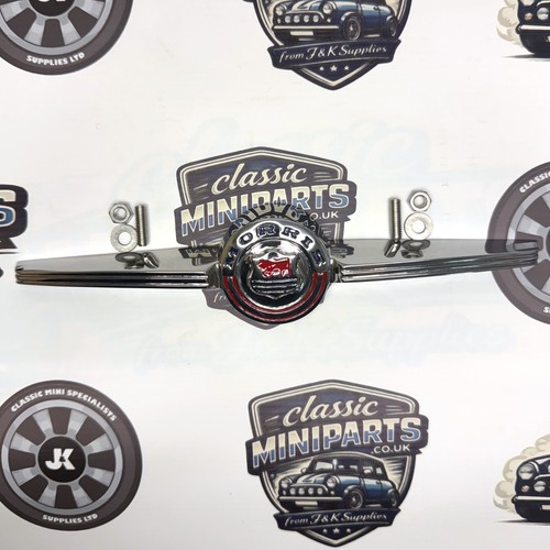 Chrome morris bonnet badge - morris,