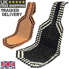 Wooden Bead Beaded Massage Front Seat Cushion Cover For Car Van Taxi Office UK