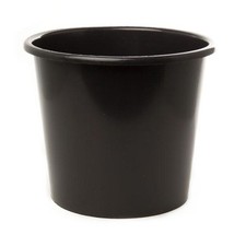 Round Black Plastic Flower Display Buckets Pots Florist Stand Bucket (2 SIZES)