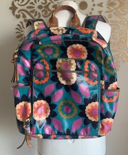  *RARE* VINTAGE Fossil Backpack Rucksack Bag oilcloth Boho hippy festival quirky
