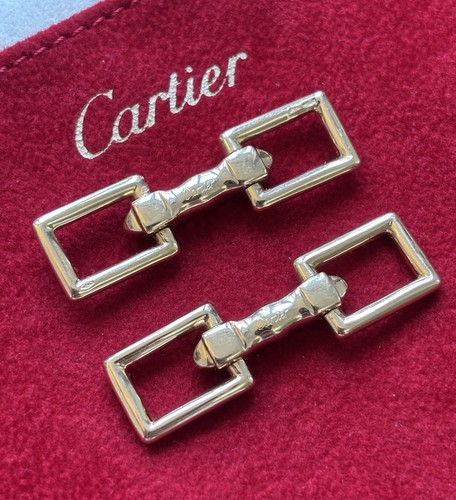 Cartier cufflinks solid 18ct - solid,