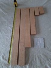 15 pieces of solid oak timber offcuts from 61.2 cm / 10.5 cm