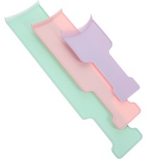 3 Pcs Hair Dye Paddle Highlighting Brush Hair Coloring Board Plastic