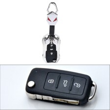 1x Silver 3-Button Car Key