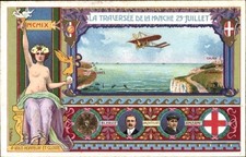 Postcard La Traversee de la Manche, Bleriot, Anzani - 11136450