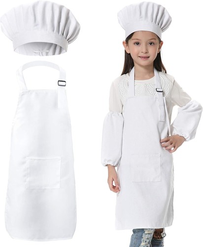 Kids aprons white adjustable - aprons,