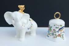 AYNSLEY BONE CHINA * ELEPHANT * LION CUB * WILD TUDOR * PLUS PEMBROKE BELL