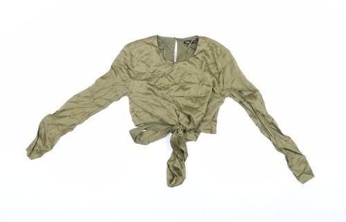 Zara women green cropped - women's,