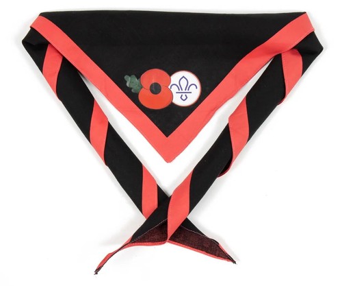 Scout scarf black - red, poppy