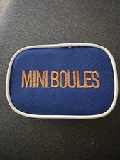 TIGER MINI BOULES OFFICE GAME Set 6 Metal Balls Blue Zipped Case