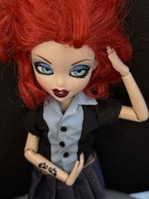 Bleeding Edge BEGoths Doll Red Hair Tattoo Articulated Goth Punk Figure 12”