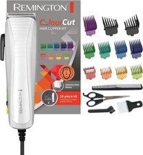 Remington Corded Hair Clippers Kit Stainless Steel 9 Comb Self-Sharpening Blades