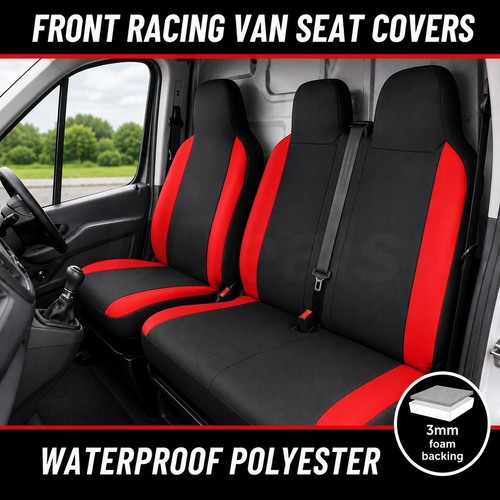 Van seat covers - covers, red