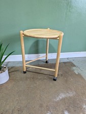 Beech Wood Rollable Serving Trolley – Mid Century STYLE Removal Top Folding 