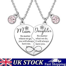 2 Pcs Mother Daughter Heart