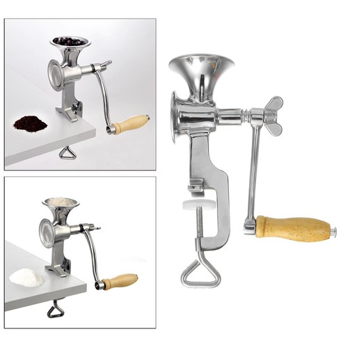 Hand crank grain mill table - hand,
