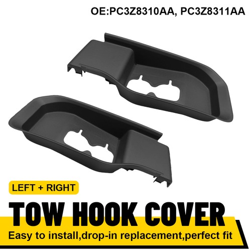 2pcs black front - tow, hook
