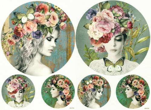Rice paper decoupage scrapbook - decoupage,