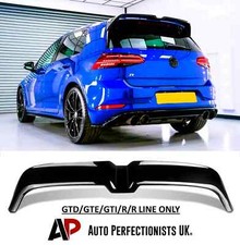 VW Golf R Oettinger Style Rear Gloss Black Boot Spoiler Wing MK7 MK7.5