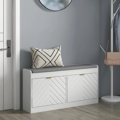 Slim shoe storage bench with - storage,