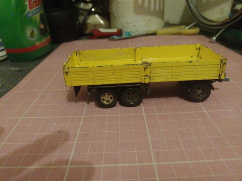 Matchbox k21 trailer yellow - trailer,