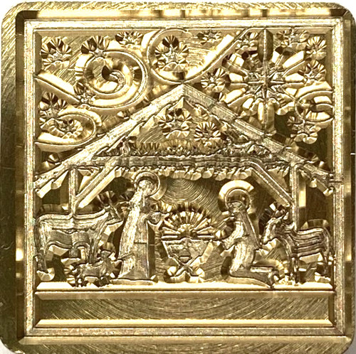 Nativity scene square wax - scene,