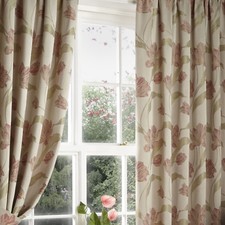 Eyelet Lined Curtains 66" Wide x 90" Drop Sissinghurst Slate Grey Or Ruby Red