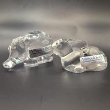 2 Villeroy & Boch Glass Animal