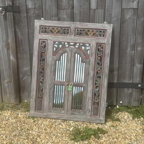 Handcrafted wooden mirror wall - handcrafted,