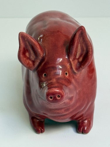Wemyss ware burgundy pig r - ware,