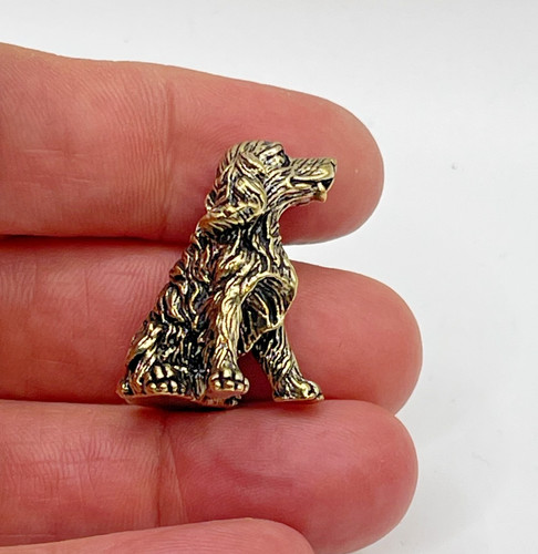 Solid brass cocker spaniel dog - solid,