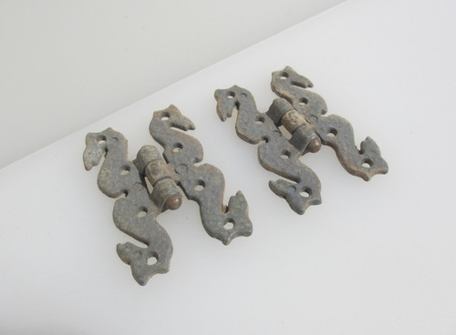 Vintage iron hinges cupboard - iron,
