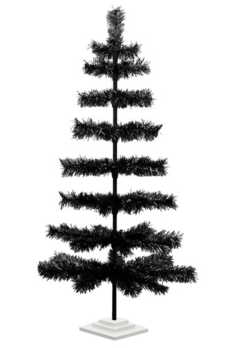 Black christmas tree - christmas,