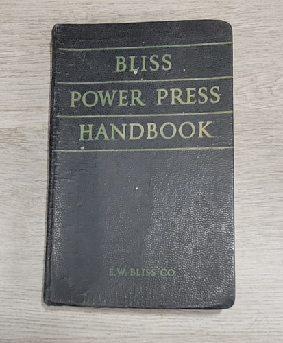 Power press handbook bliss - power,